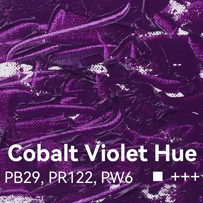 PHOENIX Cobalt Violet Hue Oil Paint - 200ml / 6.75 Fl oz. | Single Large Tube Artist Quality Oil Based Paint for Professionals