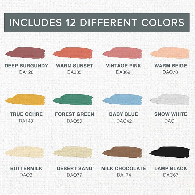 Boho Vibes Acrylic Paint Set, Set of 12, 2 fl oz