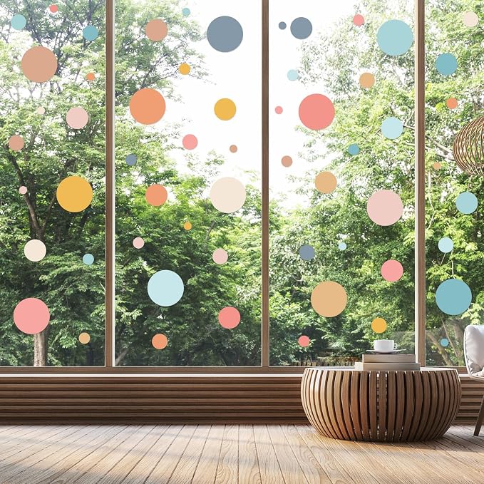 Zonon 264 Pcs Polka Dot Wall Decals Circle Stickers Peel and Stick