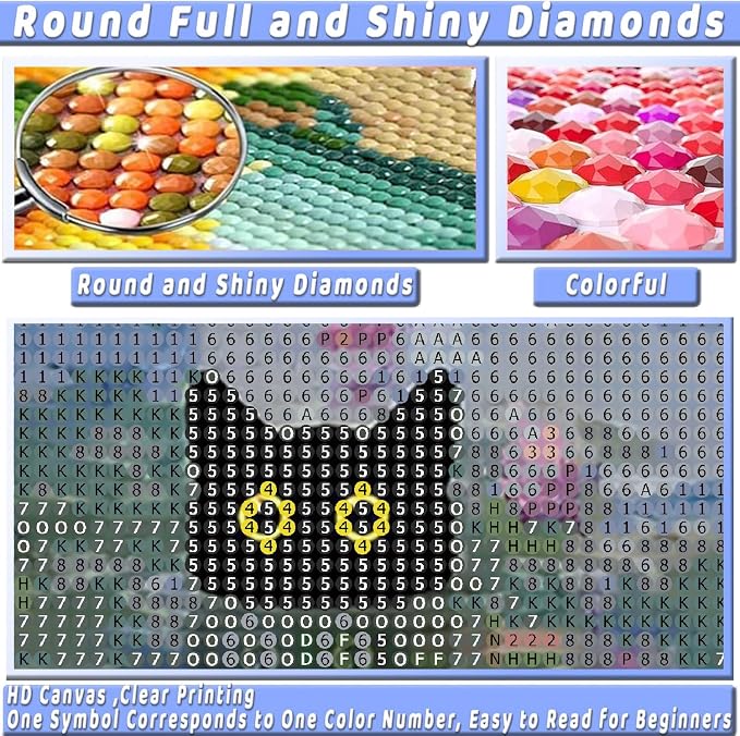 Black Cat Diamond Art Kits for Adults Cute Diamond Painting Kit Beginner
