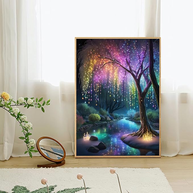 Yunruily Tree Paint by Number Kits for Adults-Paint by Numbers Kits for Adults,Tree of Life Paint by Number Kits on Canvas Perfect for Gifts Home Wall Decor(16x20inch)