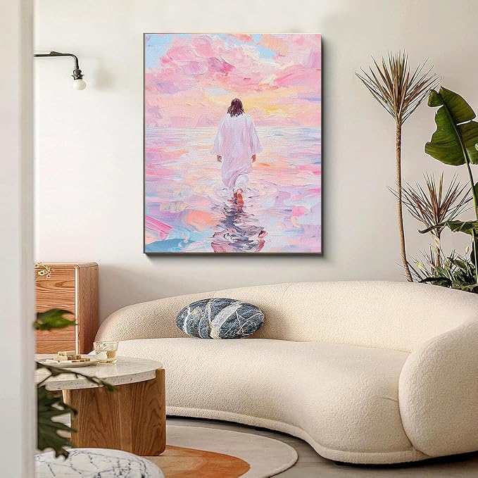 BAWKENTON Pink Jesus Paint by Numbers for Adults and Kids