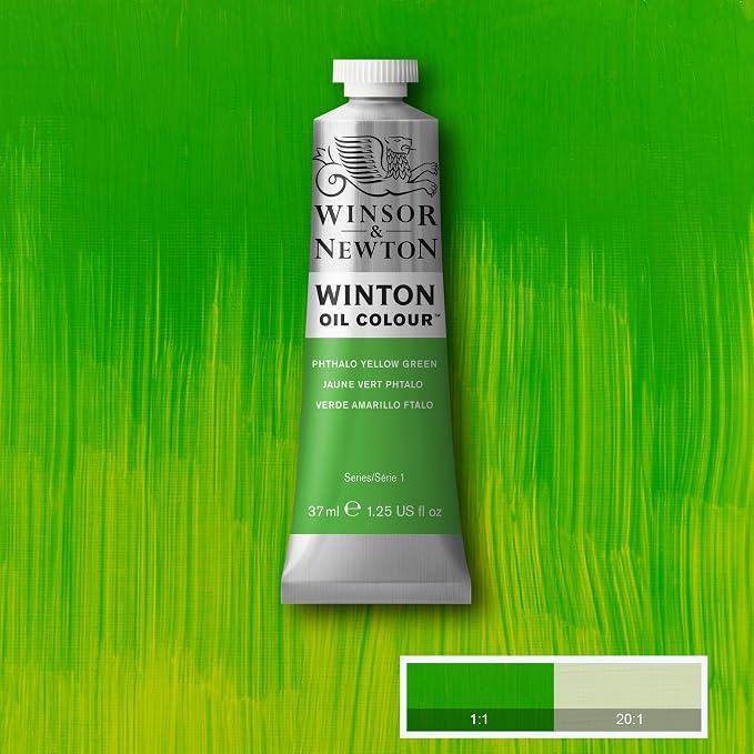 Winsor & Newton Winton Oil Color, 37ml Tube, Phthalo Yellow Green | Artist pigments, Durable, Lightfast, Permanent, Uniform Consistency, Great Pigment Load