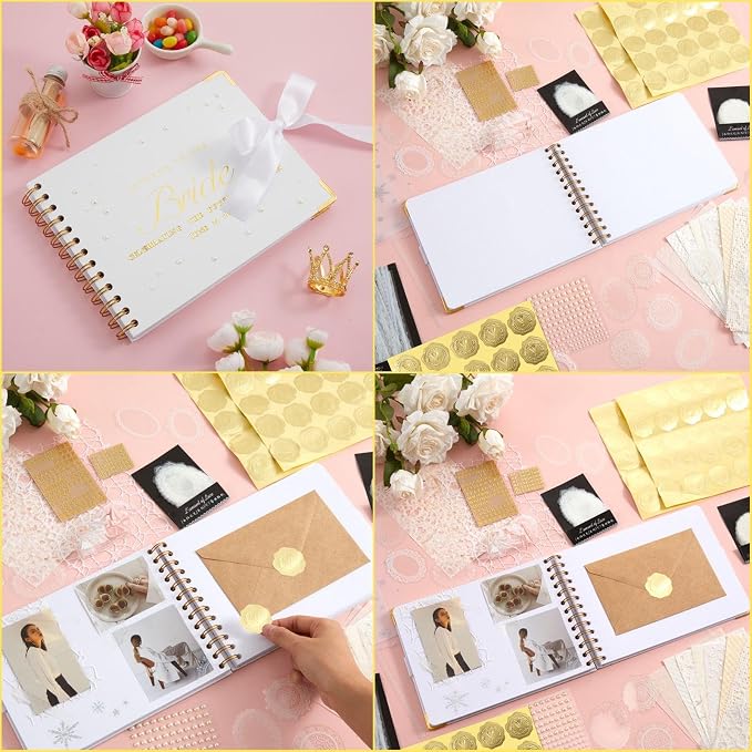 Letters to Bride Scrapbook,8.5 X 7 Inch,Classic,White