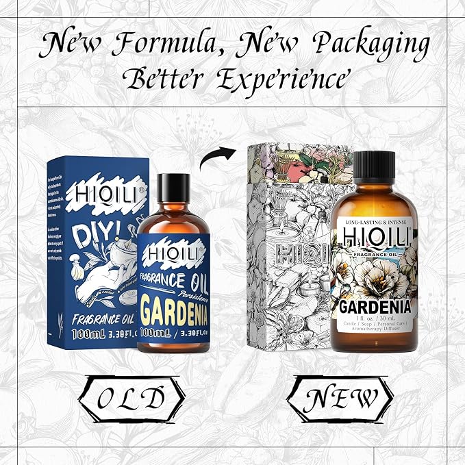 HIQILI Gardenia Fragrance Oil, DIY Women Perfume & Body Spray - 1 Fl Oz