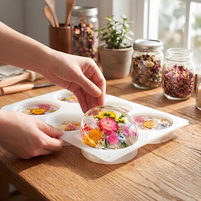 12Cavity Deep Resin Coaster Molds,4 Inches Coaster Silicone Molds for Resin | Round and Square Coaster Molds for Epoxy Resin,Coaster Epoxy Resin Molds for Flower Bouquet Preservation,Cups Mats,DIY Craft