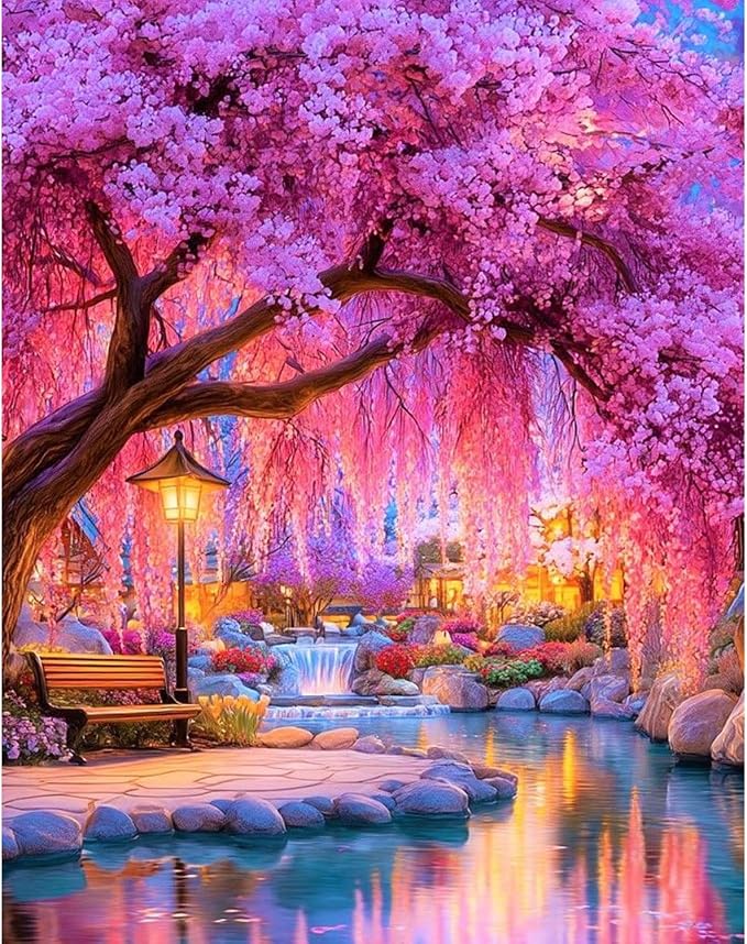 Amaieuin Diamond Art for Adults,Tree of Life 5D Diamond Painting for Adults Begiiners,Gem Art for Adults Home Decor and Gifts 12x16in