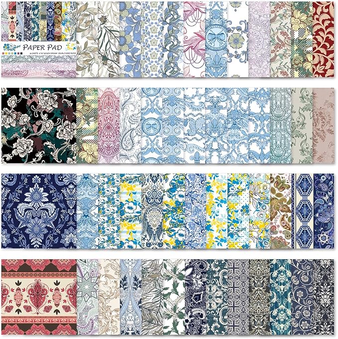 6x6" Origami Paper,50Sheets Double Sided Colored Paper,Square Craft Paper
