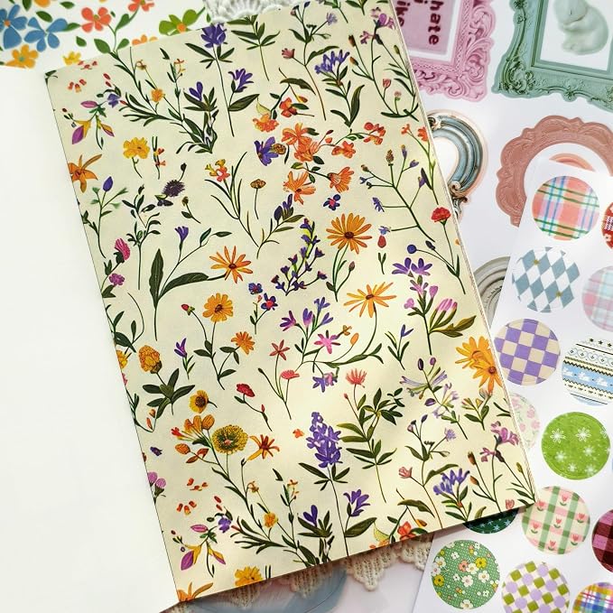 PRSTINCOL Vintage Sticker Book 42 Pages 800 Plus Stickers Mixed Designs