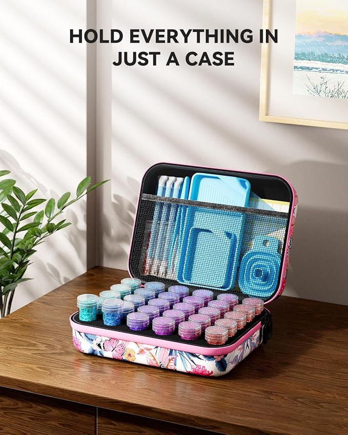 ARTDOT 30 Slots Storage Container for Diamond Art Kits for Adults, Portable Bead Storage Boxes for Diamond Painting Accessories and Tools
