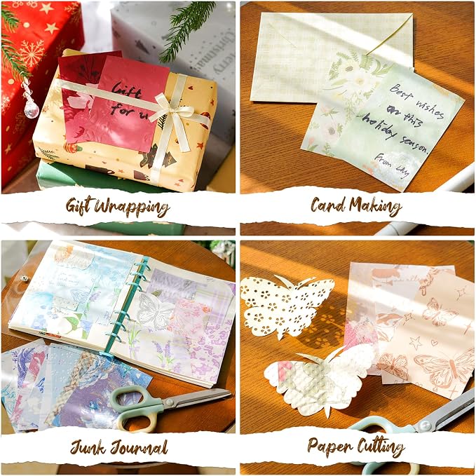 Floral Scrapbook Paper Set, 160 Sheets, 10 Color Themes Scrapbook Supplies