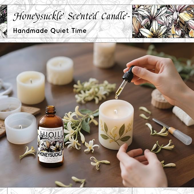 HIQILI Honeysuckle Fragrance Oil for Diffuser & Candle Making - 5.07 Fl Oz
