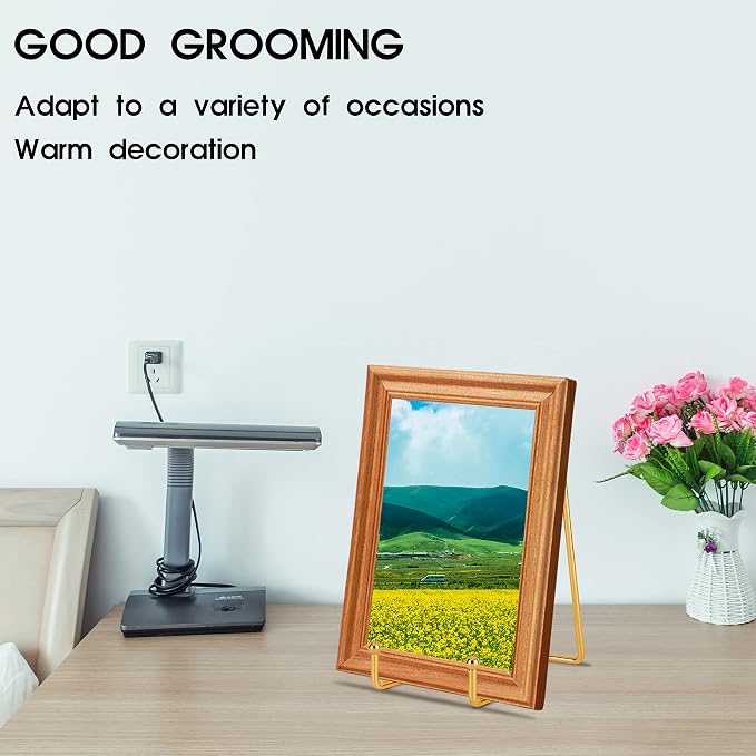 Decolore 6 inch 3 Pack Gold Metal Display Stands Plate Stands Plate Holder Display Stands for Picture, Decorative Plate, Book, Photo Easel, Artistic Work