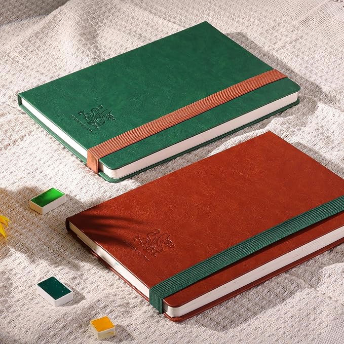 FLUNBRATO Artist-Grade Watercolor Sketchbook,100% Cotton, 6.9 x 9.8 in