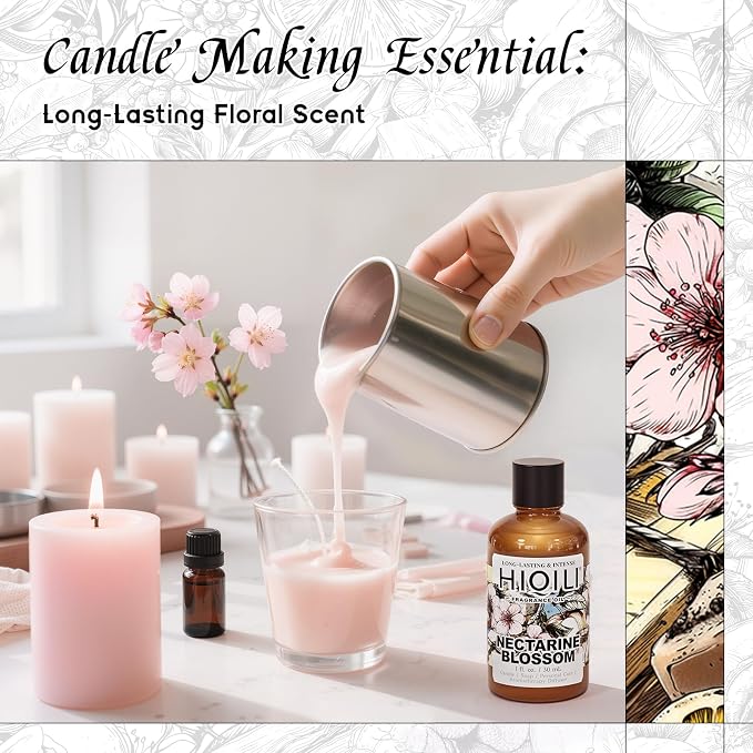 HIQILI Nectarine Blossom Fragrance Oil for Perfume, Candle & Soap Making