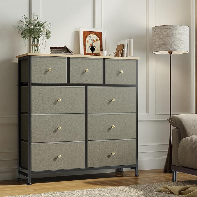 OLIXIS 9 Drawer Tall Dresser for Bedroom, Closet Organizers and Storage