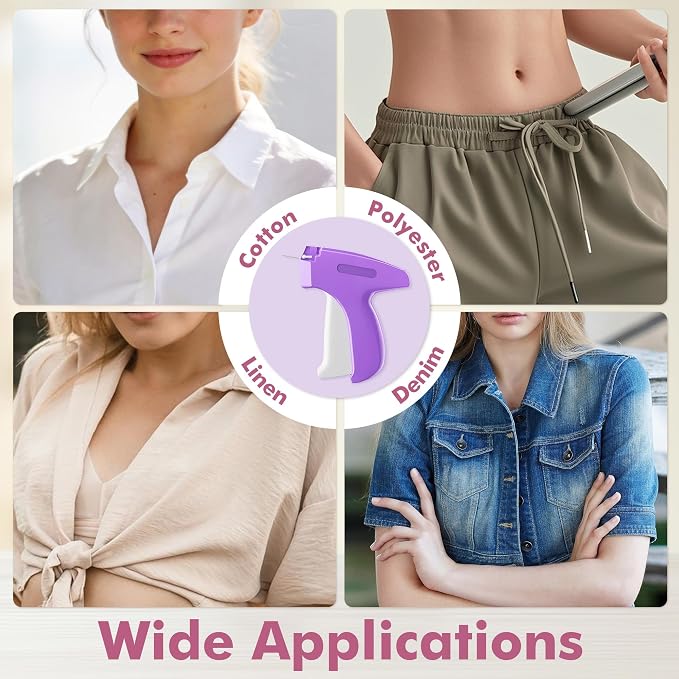 Stitch Gun for Clothes, Tagging Gun, Quick Clothing Fixer, Violet