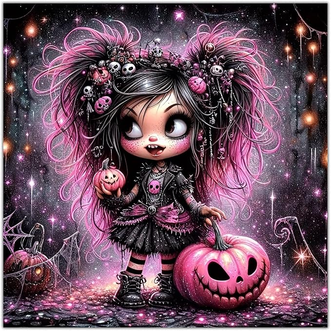 Lophomie Diamond Art Kits for Adults, 5D Halloween Diamond Painting Kits