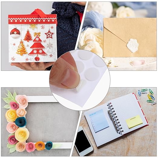 10 Sheet Foam Dots Double-Sided 1000 Pcs Round Adhesive 3D Craft Foam Tape for Scrapbooking Mini Foam Stickers for Art Crafts DIY Handmade Card Making (0.3 inch & 0.4 inch)