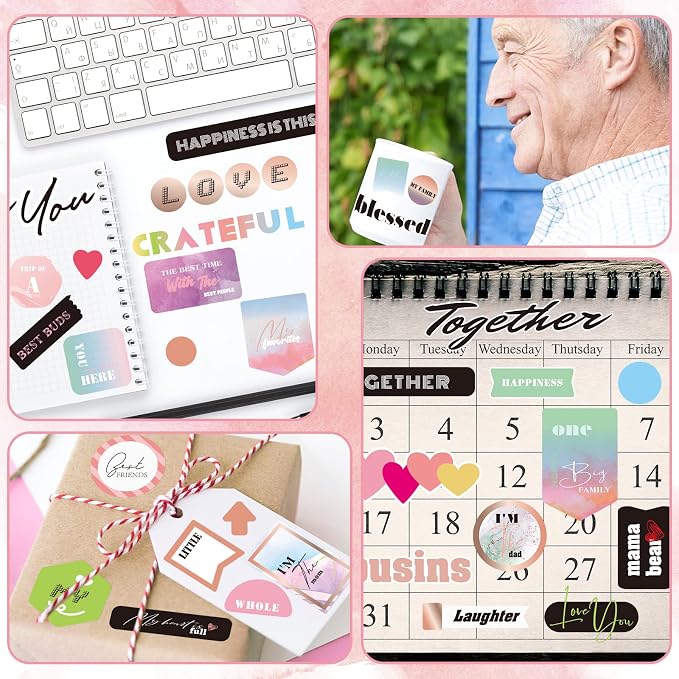 Chinco 30 Sheet Family Friend Theme Scrapbooking Sticker Decals