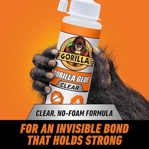 Gorilla Crystal Clear Glue, All Purpose, 5.75 oz Bottle