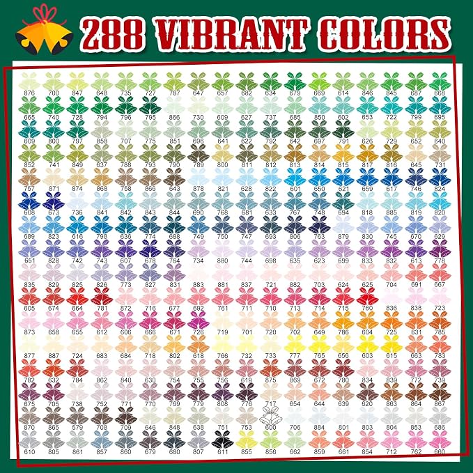 Amamao 288 Colors Acrylic Paint Markers, Brush Tip Pens for Rock & Wood
