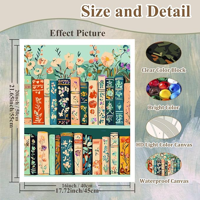Paint by Numbers Kit for Adults Book, Paint by Number Kits for Adults 16x20