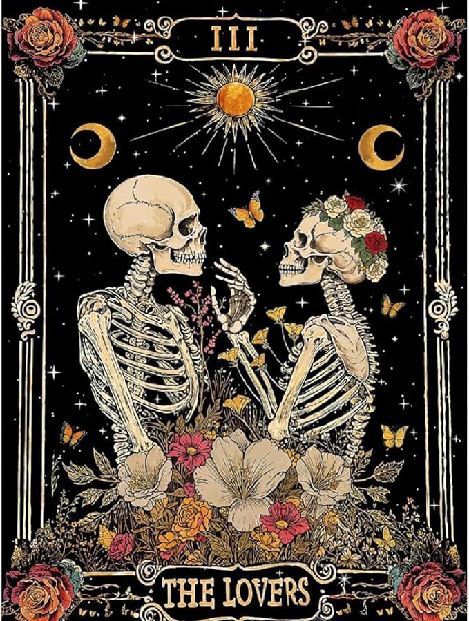 askkqtx Skull Lover Paint by Numbers Kit for Adults Unframed 16x20 Inch