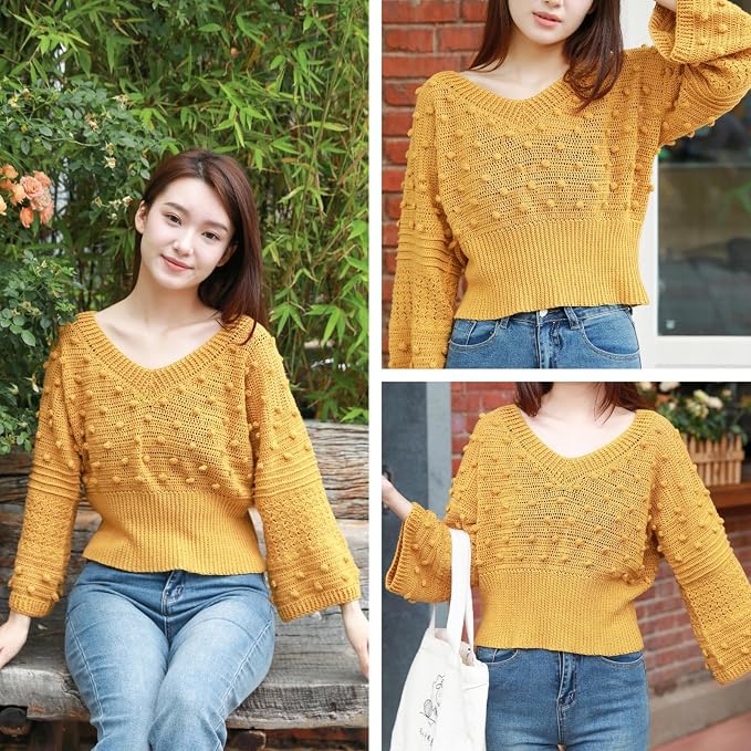 Linen Rayon Lyocell Blend Yarn, Superfine Fingering Weight (1), 150g/5.29oz (3 Strands, 50g/230yds per Strand)- 11 Mustard