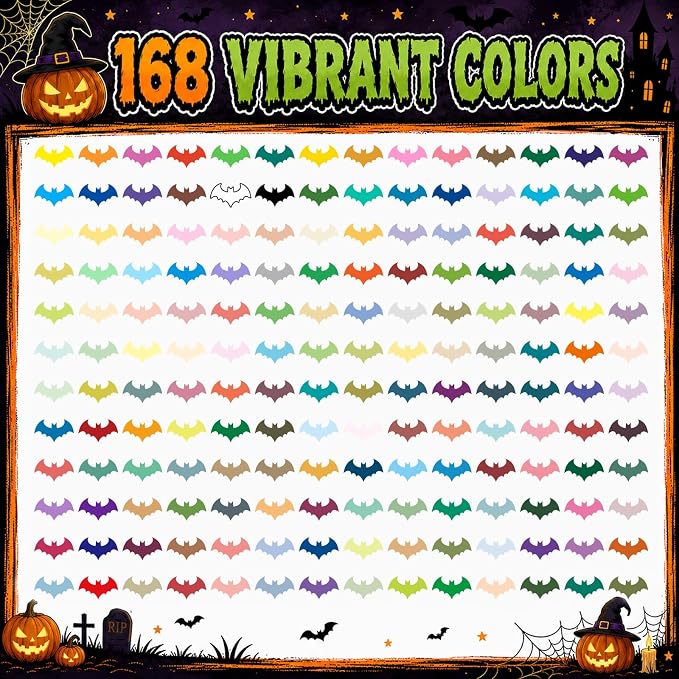 Amamao 168 Colors Soft Brush Tip Acrylic Paint Markers for Wood Rock Canvas