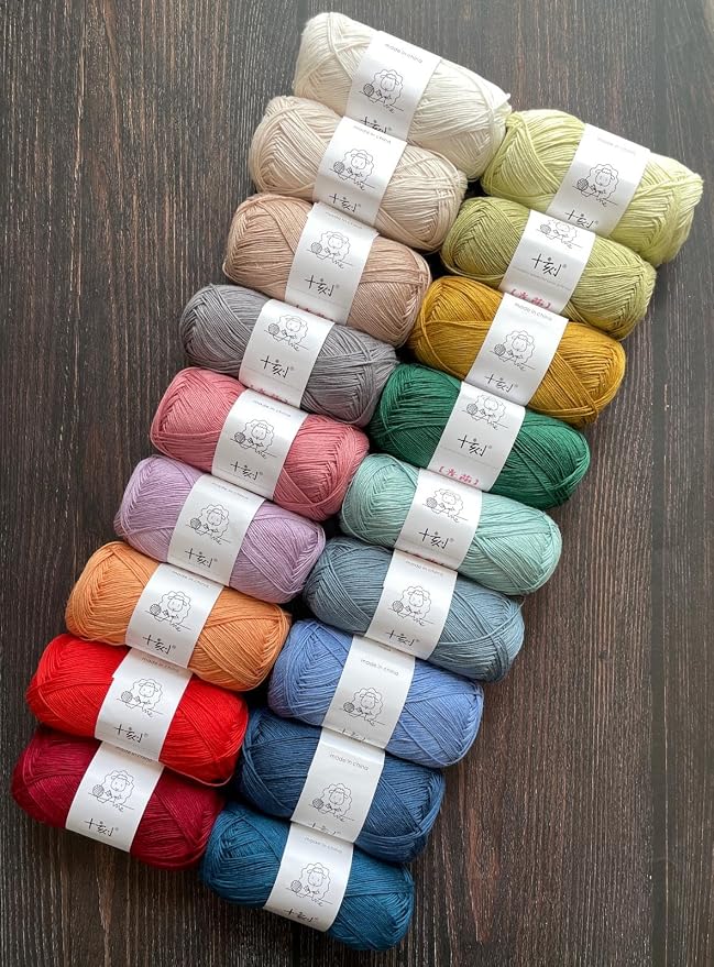 Linen Rayon Lyocell Blend Yarn, Superfine Fingering Weight (1), 150g/5.29oz (3 Strands, 50g/230yds per Strand)- 17 Emerald Green