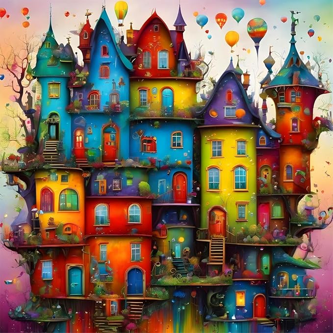 ijbnhd Diamond Painting Kits for Adults House 14x14inch