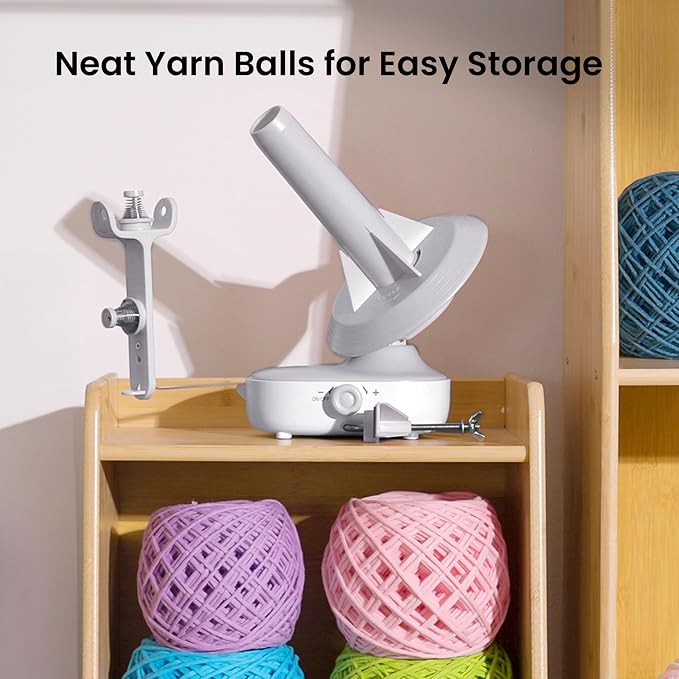 Electric Yarn Winder Pro, Upgraded 10oz Large Capacity for Knitting Lovers | Effortlessly Auto Winding Compact Yarn Cakes, Adjustable Stepless Speed for Most Yarn Type, Ideal Gift for Yarn Enthusiasts