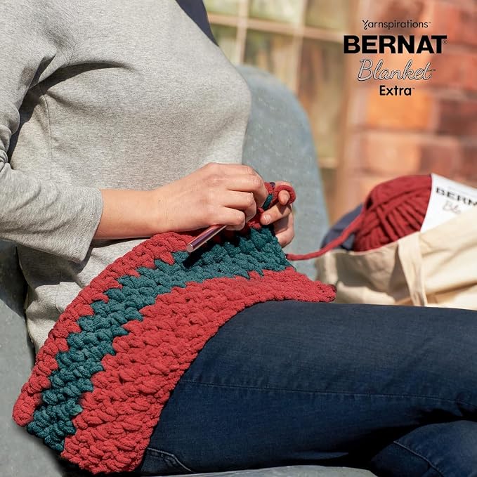 Bernat Blanket Extra, Chunky Yarn for Crocheting, Bright Pink, 2-Pack