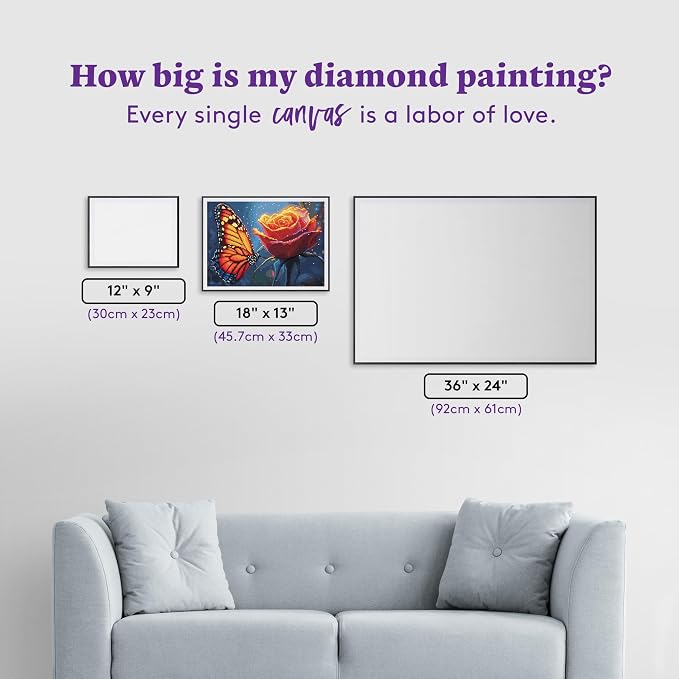DIAMOND ART CLUB Glowing Monarch Diamond Art Kits for Adults