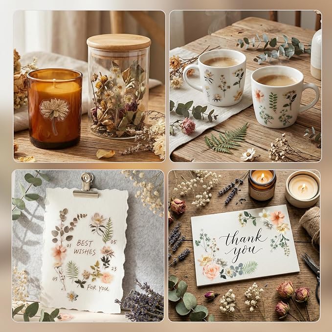 85-Piece Floral Scrapbook Stickers, Self-Adhesive Daisy Camellia | Natural Botanical Designs, Peel-And-Stick, For Journals, Planners, Cards And Diy Crafts