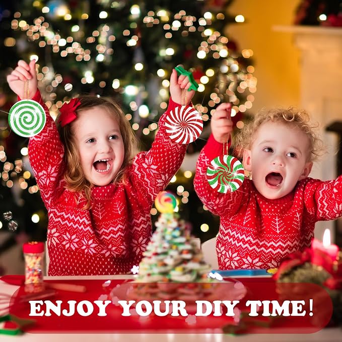 Tondiamo 20 Pcs Christmas Diamond Painting Keychain Kits