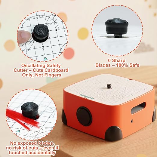 Safe Power Cardboard Cutter for Kids - Include Cutting Tools