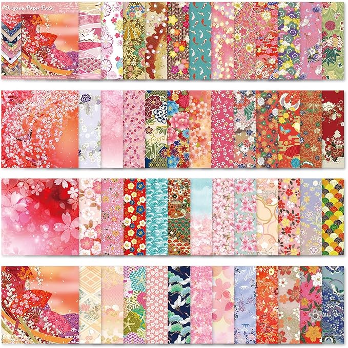 6x6" Origami Paper,50Sheets Double Sided Colored Paper,Square Craft Paper