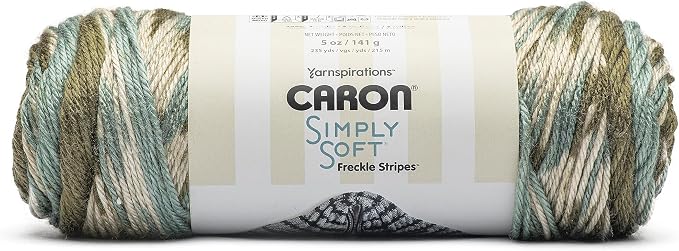Caron Simply Soft Freckle Acrylic Yarn for Crocheting Soft, Moss, 3-Pack