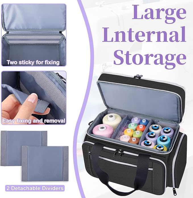 Anitor Sewing Supplies Organizer, Double Layer Sewing Storage Organizer