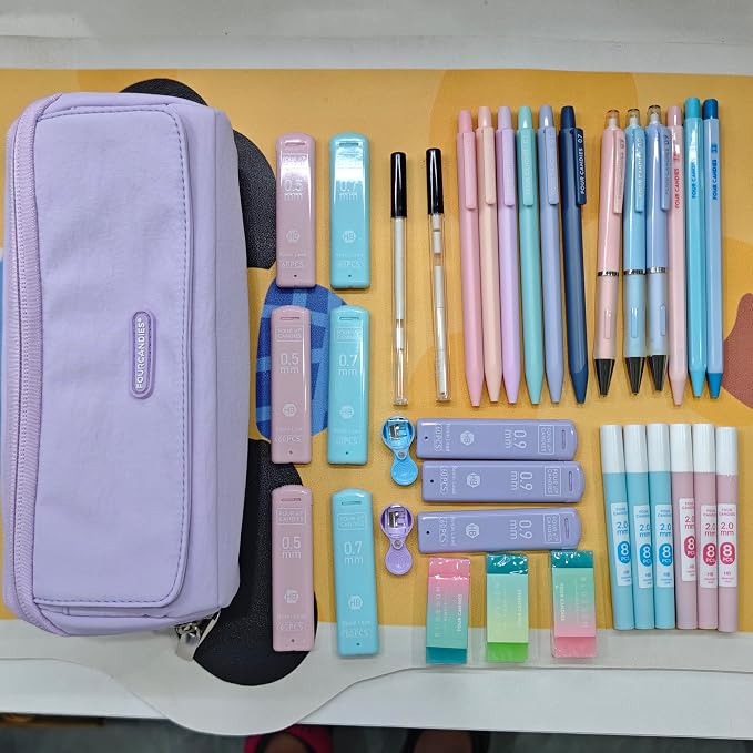 Four Candies 36PCS Mechanical Pencil Set with 624 Refills (Light Purple)
