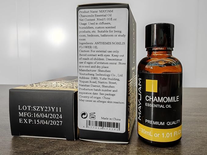 MAYJAM Chamomile Essential Oil for Diffuser Soap Candle Making, 1.01fl.oz