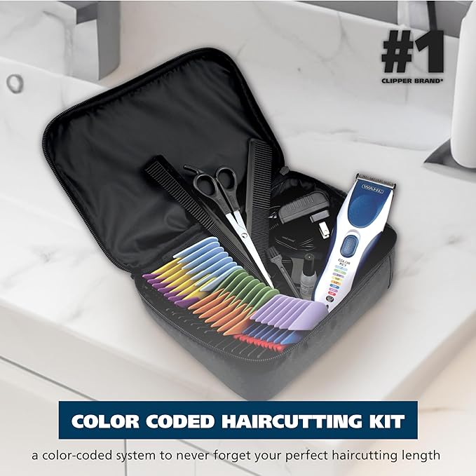 Wahl Color Pro Cordless Rechargeable Hair Clipper & Trimmer, Color Guards