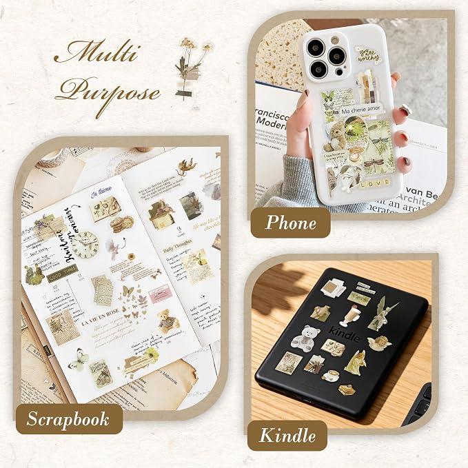 470+ Vintage Stickers for Scrapbooking and Junk Journal