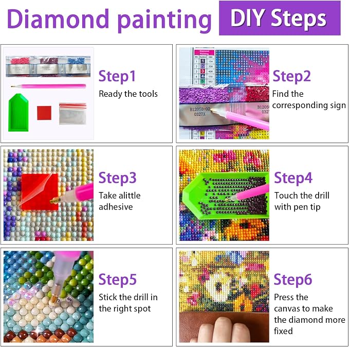 JXDXDJ 5D Diamond Painting Kits for Beginners,Ancient Tree Full Drill Diamond Art Kits for Adults,DIY American Flag Round Diamond Dots for Adults Crafts,Gem Painting Home Wall Decor 13.78x13.78 Inch