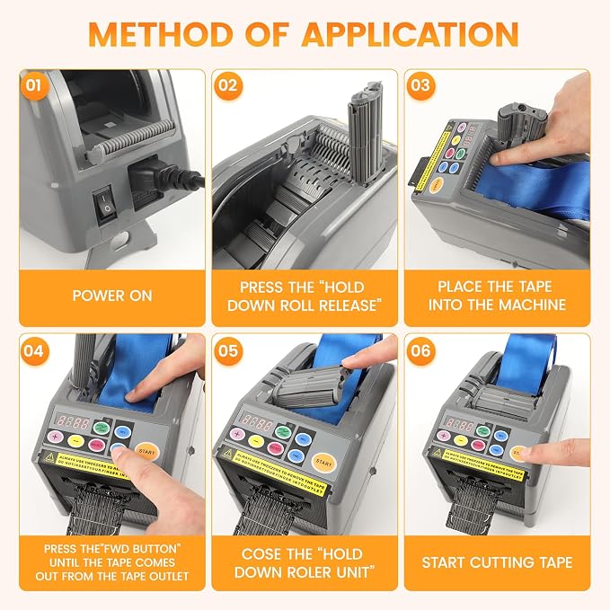 Ribbon Cutting Machine, Automatic Tape Dispenser, 999mm Precision Cut, Ideal for Shipping, Schools, Restaurants, Business & Home