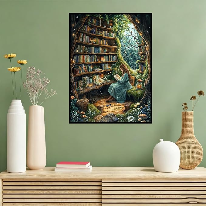 Benjenes Tree Book Diamond Art Kits for Adults, Diamond Painting Kits