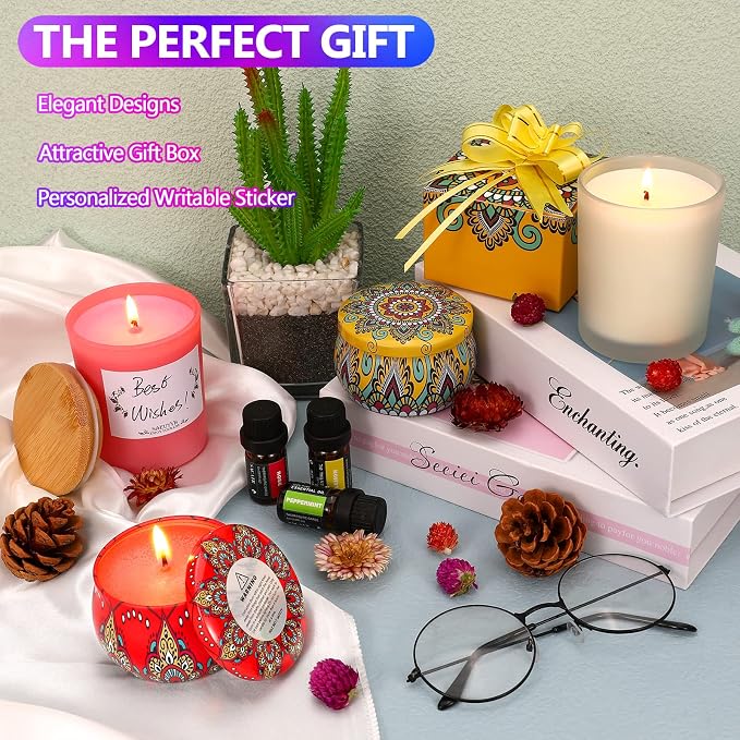 SAEUYVB Candle Making Kit,Soy Candle Making Kit for Adult with Melting Pot | Complete DIY Starter Soy Candle Making Supplies/Kit,Suitable for Handmade Candle Gifts and Home Decor