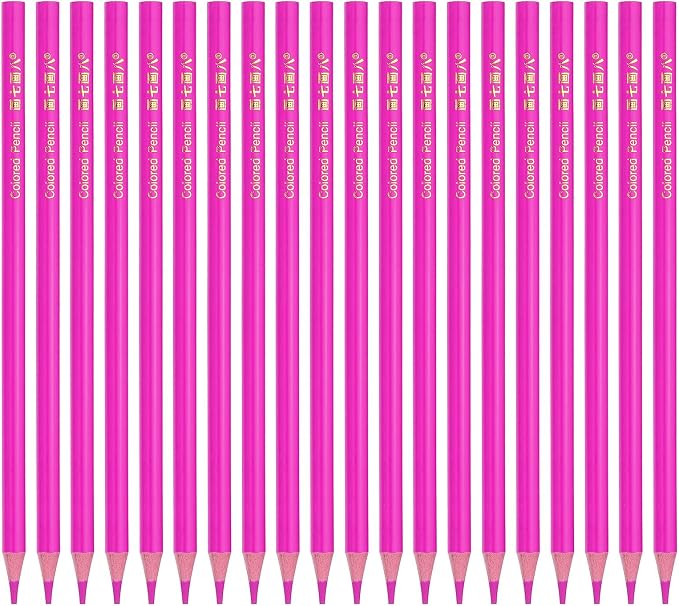 PATIKIL Rose Red Colored Pencils Set Oil Color Pencils Wooden 20 Pcs
